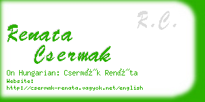 renata csermak business card
